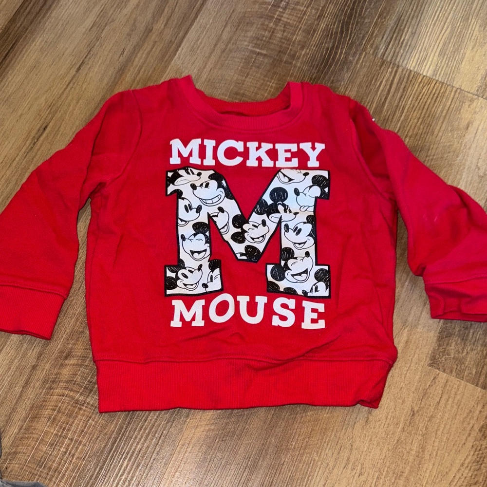 Disney Red Mickey Mouse Kids Sweatshirt